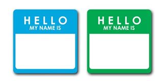 Imagen de Posavasos Name Tag Azul/Verde