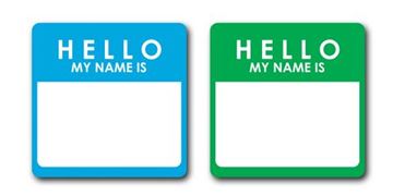 Imagen de Posavasos Name Tag Azul/Verde